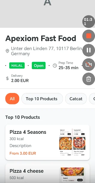 Aperçu de l’application APEXIOM