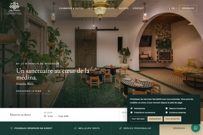 Capture du site Dar Amastan
