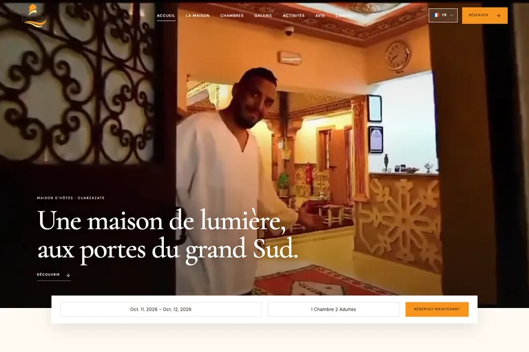 Capture du site Dar Chams