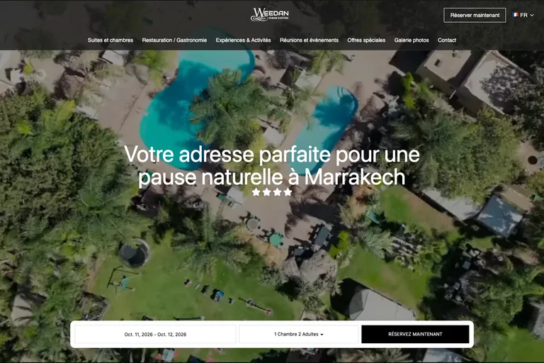Capture du site Weedan Hotel