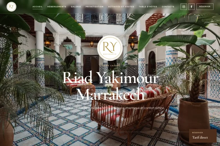 Capture du site Riad Yakimour